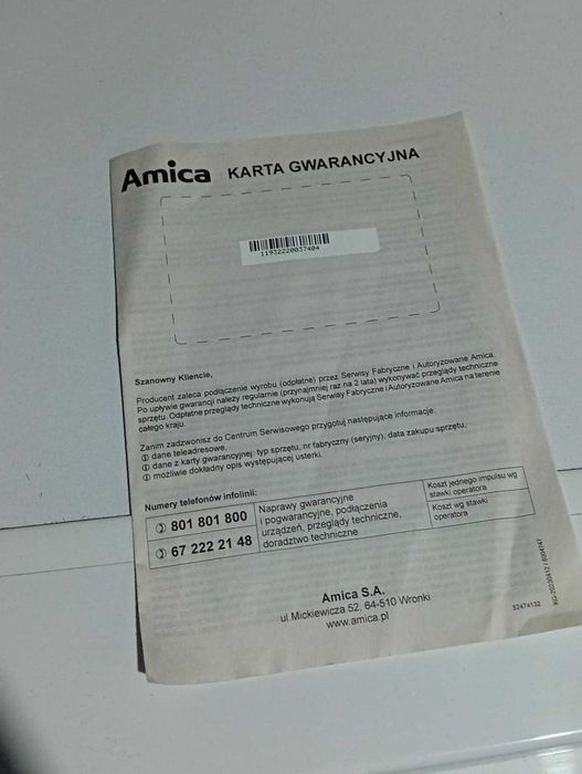 Automat Amica Nowy