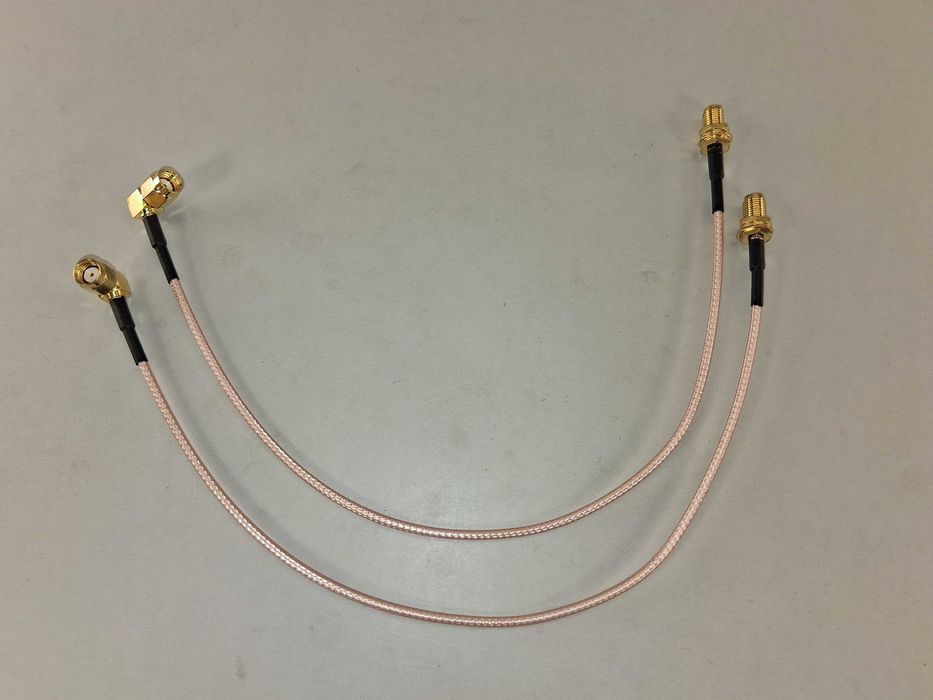 N218 Zestaw 2x Pigtail RP-SMA Kątowy U.FL IPEX IPX Kabel Antenowy WiFi