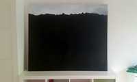 Duży czarny obraz olejny do salonu abstrakcja olej na płótnie pejzaż