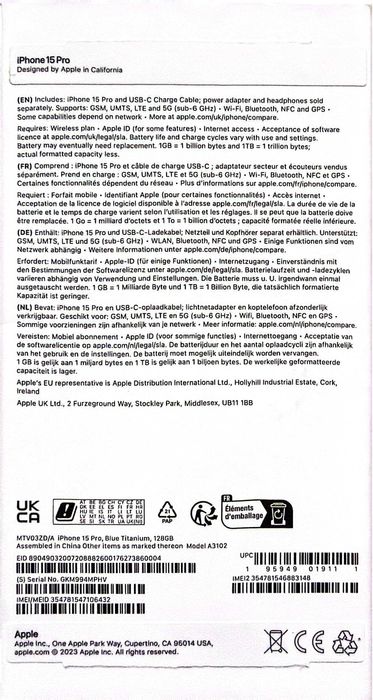 iPhone 15 Pro 128 GB bateria 92%