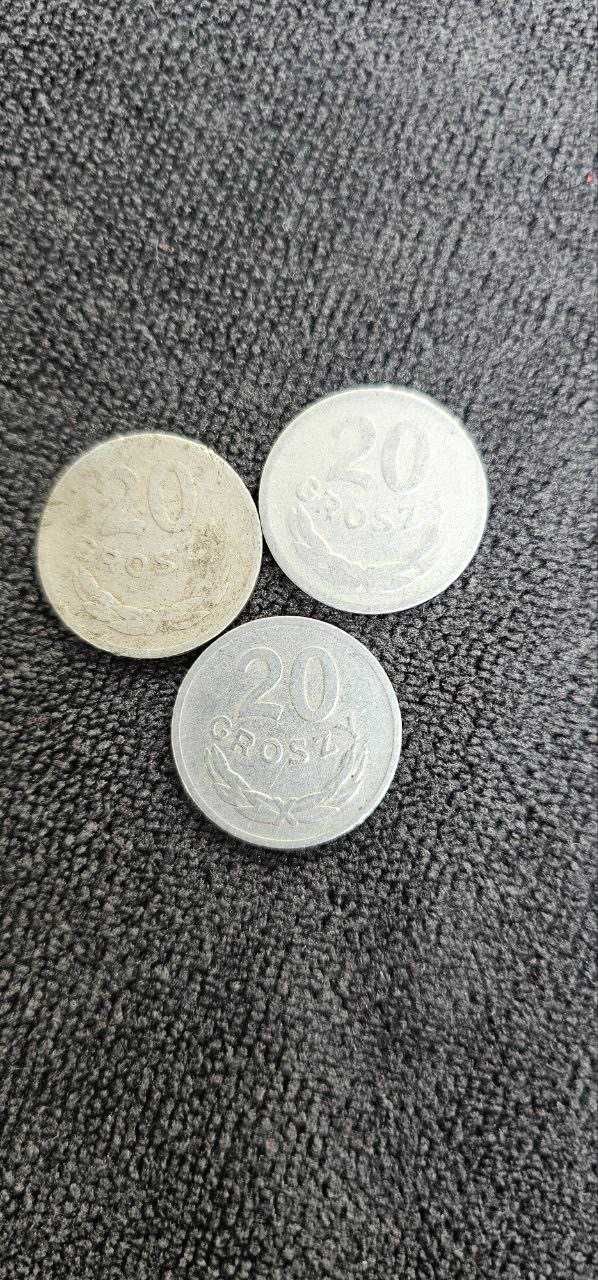 Sprzedam 3 monety 20 gr 1962