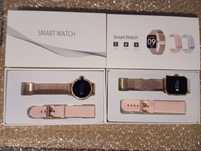 2x Smart Watch różowy złoty cyrkonie