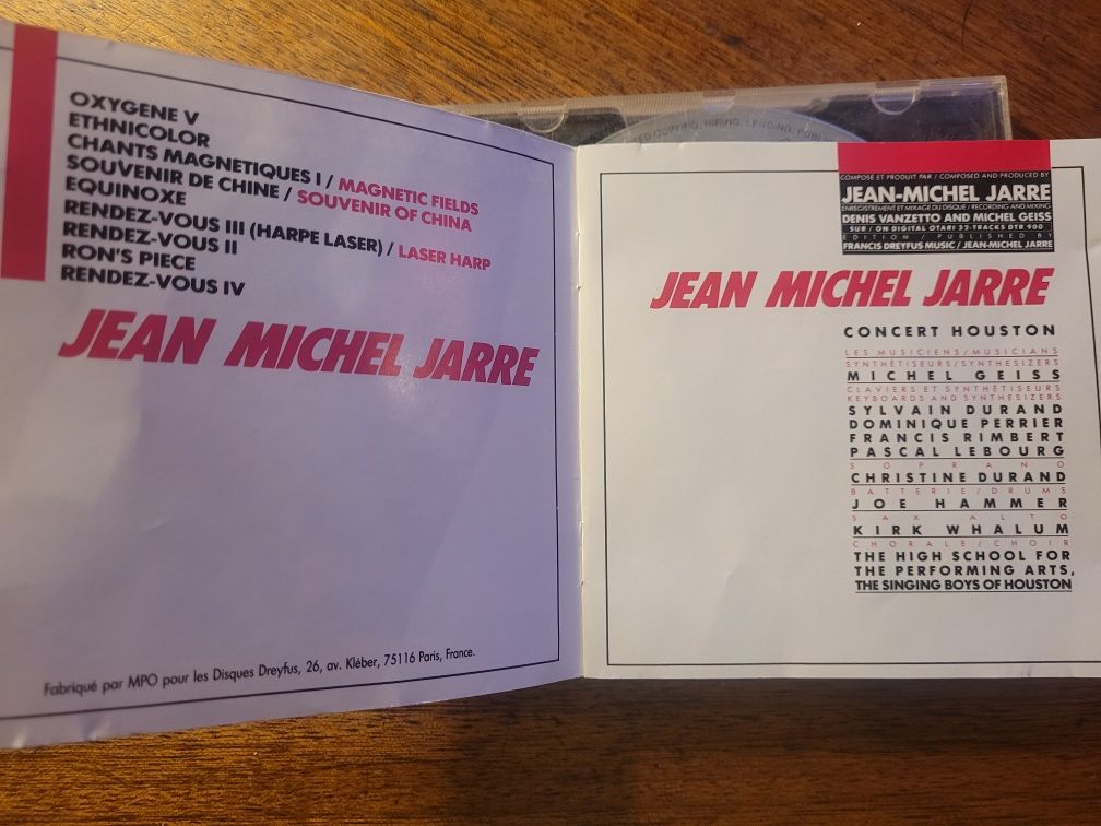 CD Jean Michel Jarre in Concert Houston Lyon 1987 Dreyfus