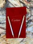 Lote Cartier Caneta Esferográfica Lapiseira e Bolsa Must de Cartier