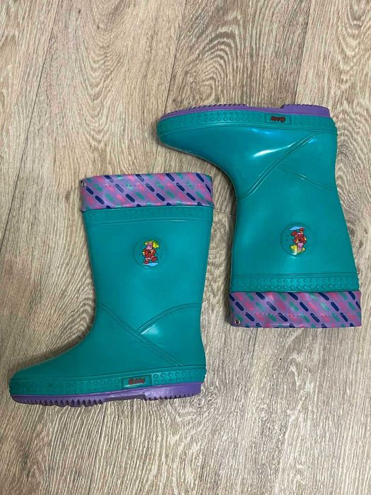 Сапоги резиновые зеленые сапожки детские Италия Р 33/34 ст.20,5-22