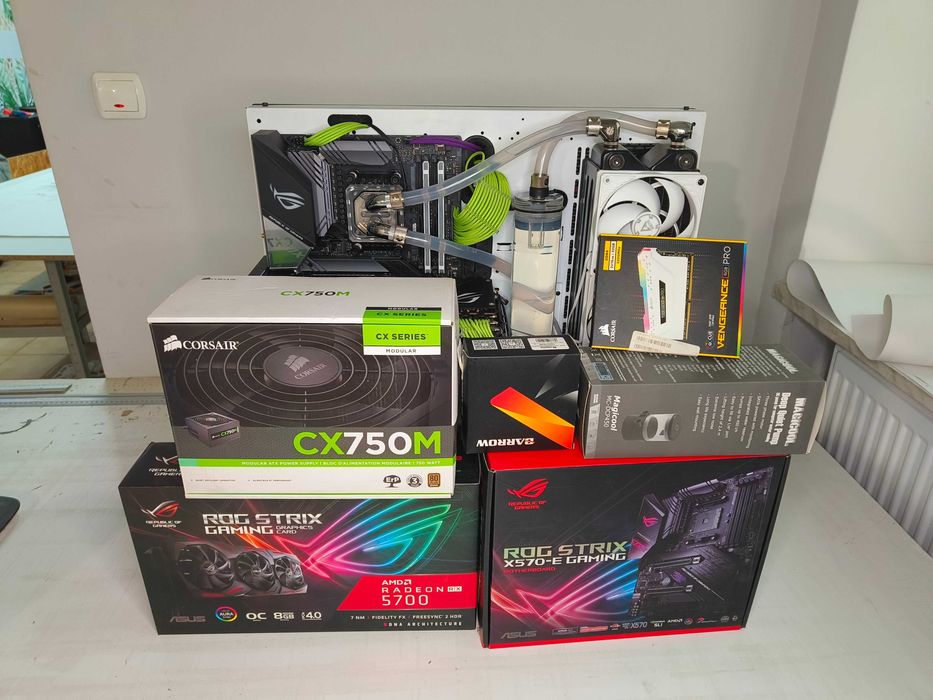 Ryzen 5900x, 32GB, 5700 Asus Strix, Asus Strix X570-E chłodzenie wodne