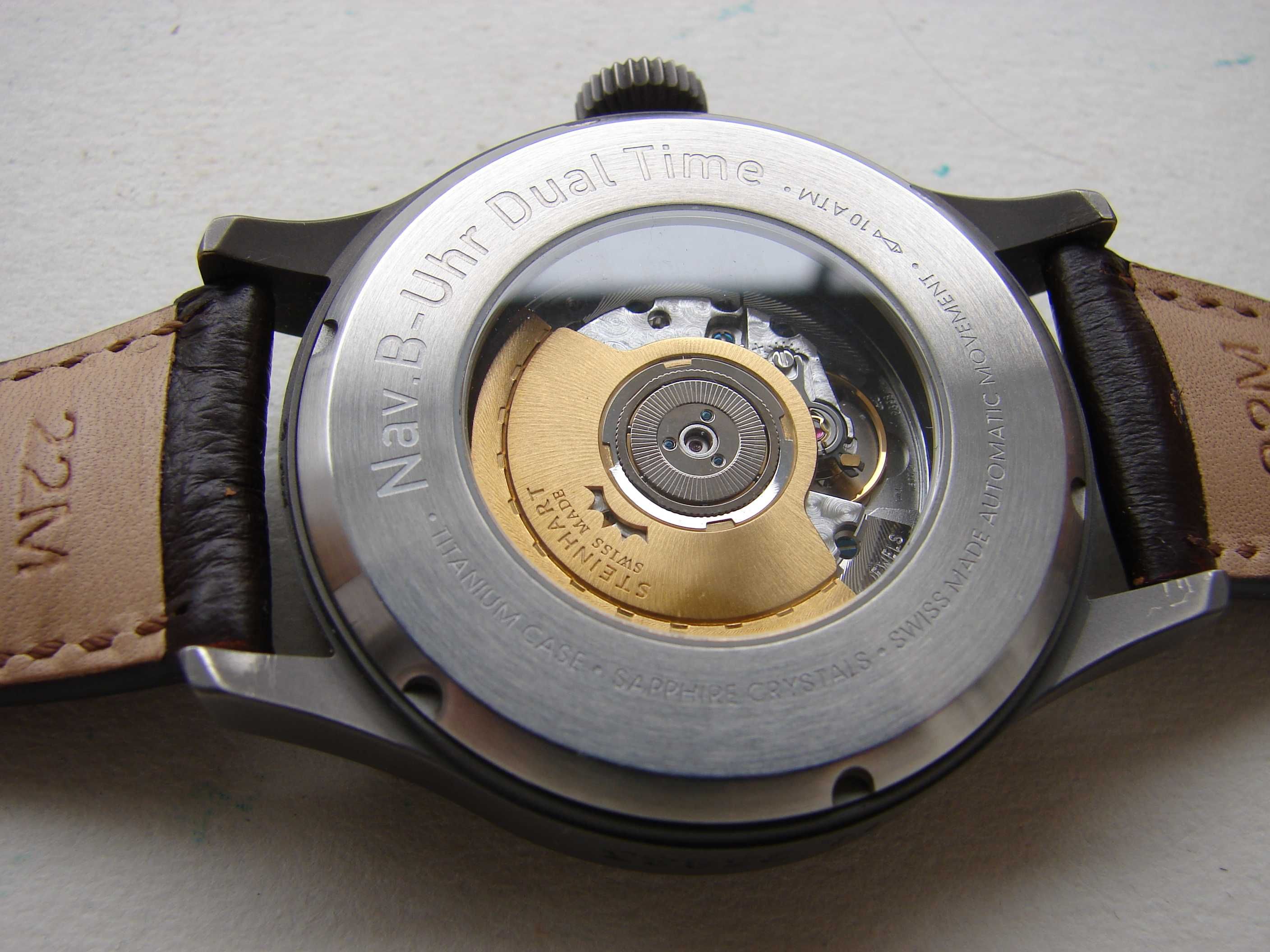 Zegarek automatyczny tytan Swiss ETA szafir Pilot Steinhart tool watch