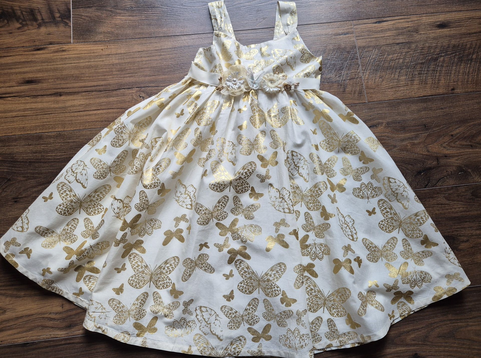 H&M Śliczny motylek Sukienka 128 idealna