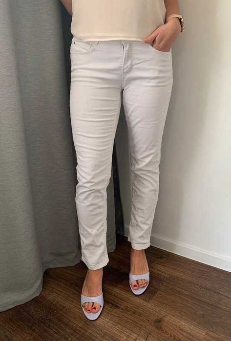 C&A białe spodnie skinny leg M