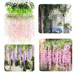 Wisteria Sztuczne Kwiaty Girlanda Glicynia Kwiaty Wiszące Dekoracja