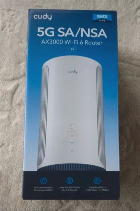 Router 5G na karte sim Cudy P4 AX3000 polowa ceny sklepowej.