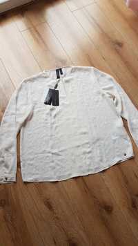 Marc Cain bluzka elegancka koszulowa damska L XL 40/42 ecrue marccain