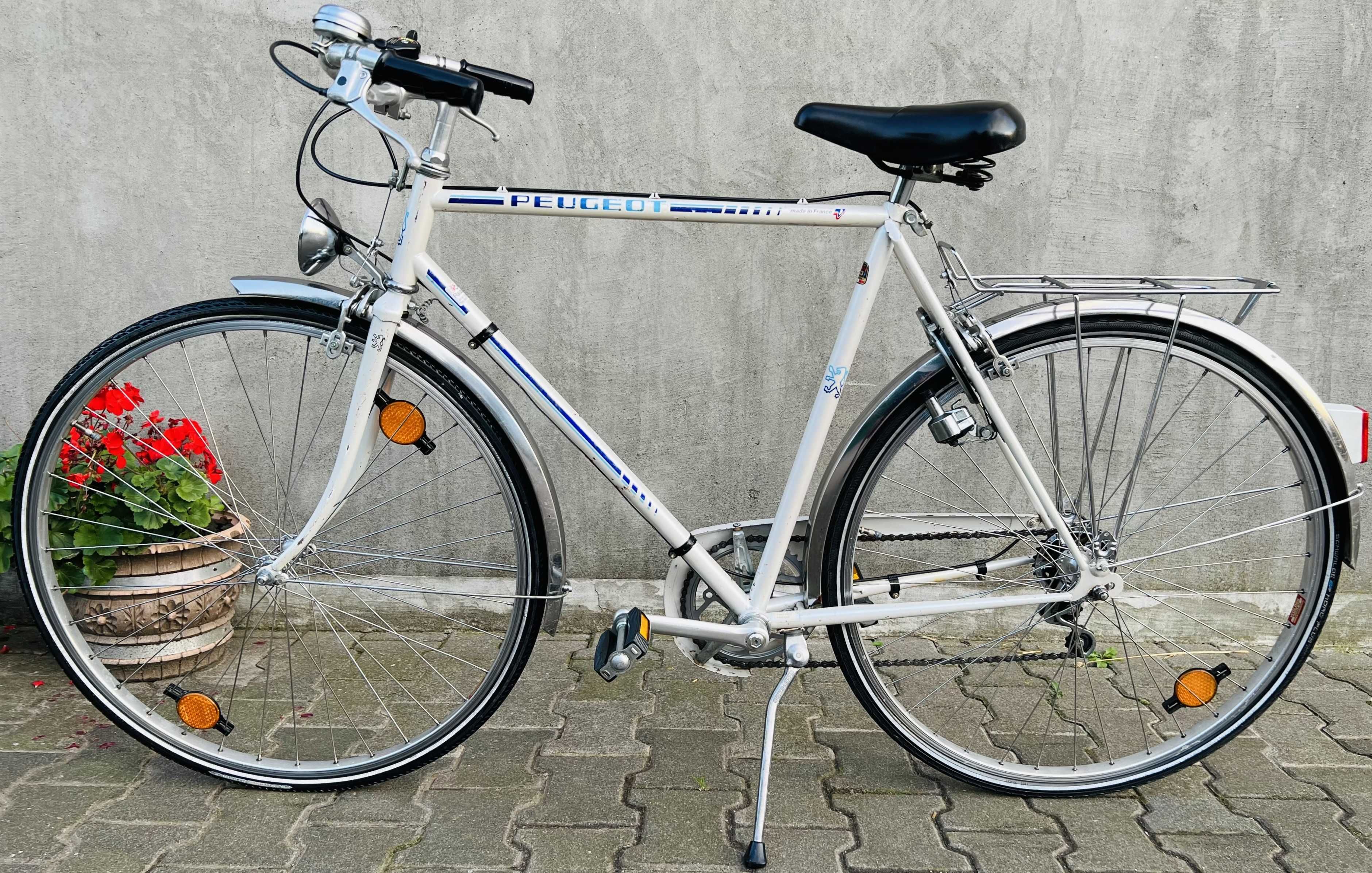Rower Męski PEUGEOT Carbolite 28" 5 biegów Biały Turystyk Klasyk 1985r