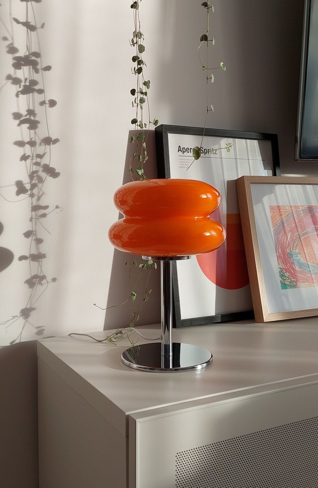 Lampa lampka retro lata 70. Skandynawska flowerbud mushroom grzybek