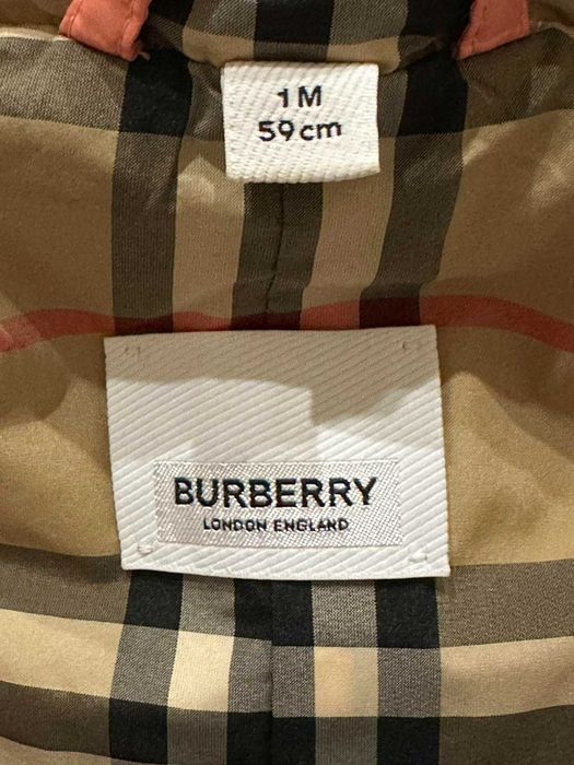 Стьобаний пуховий комбінезон для немовлят Burberry