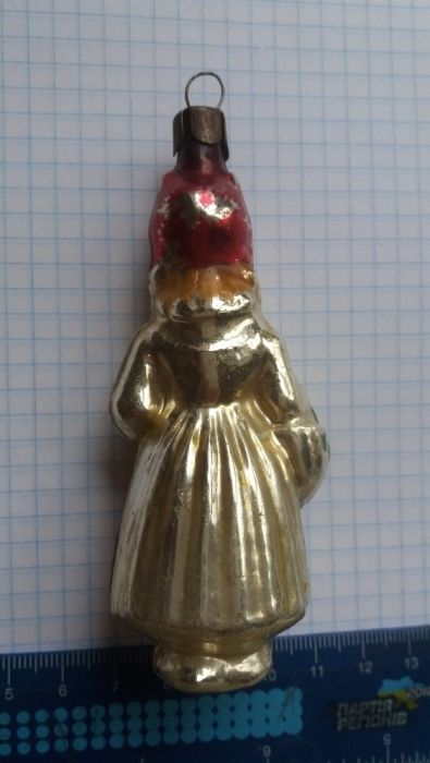 Новогодняя игрушка СССР,красная шапочка