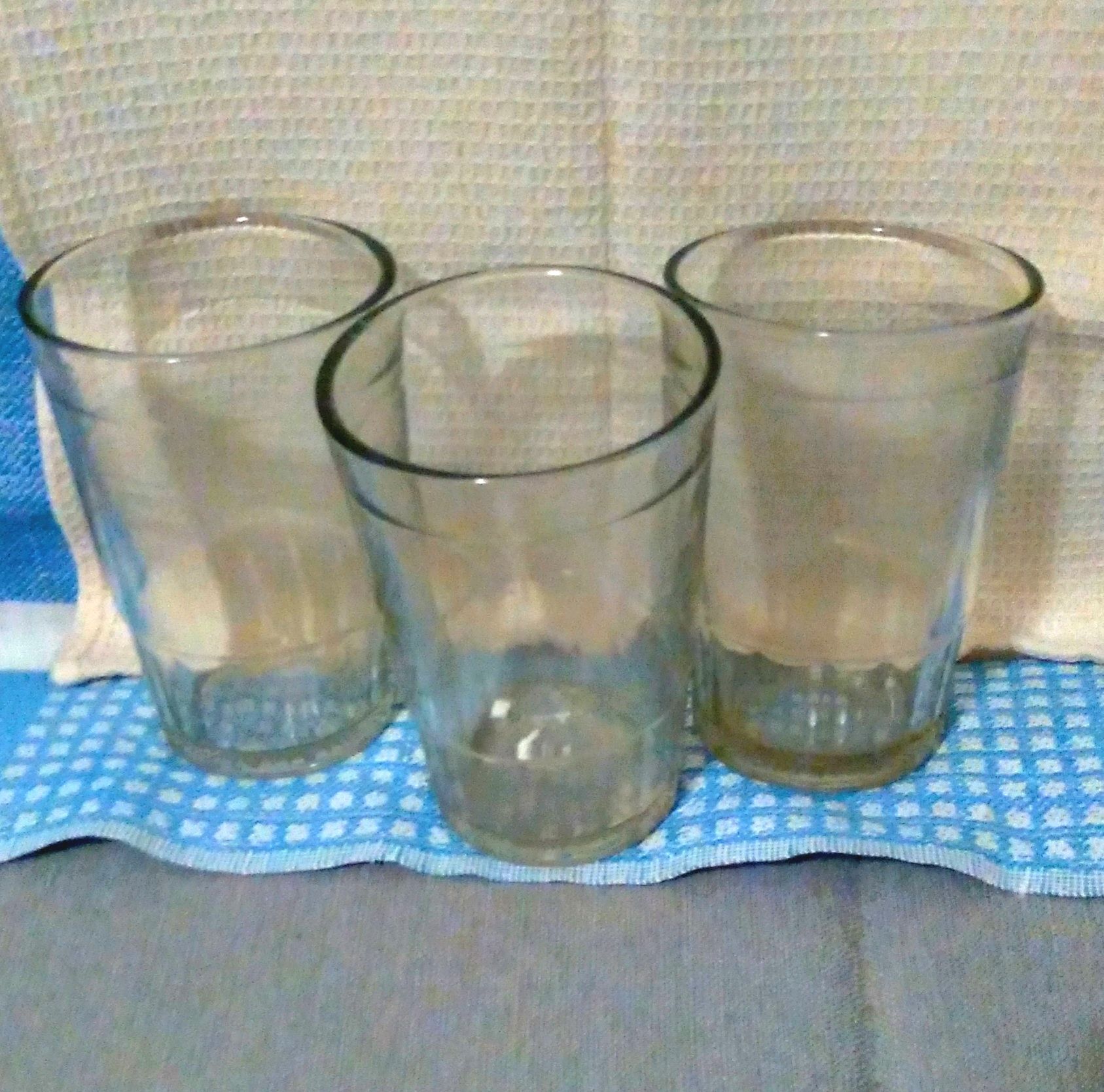 Три советских стакана по 200ml до полосочки