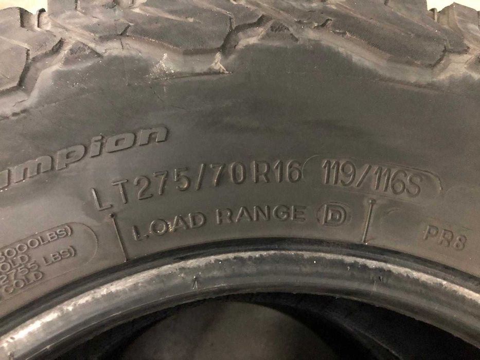 Pneus BF Goodrich A/T KO2 275/70R16