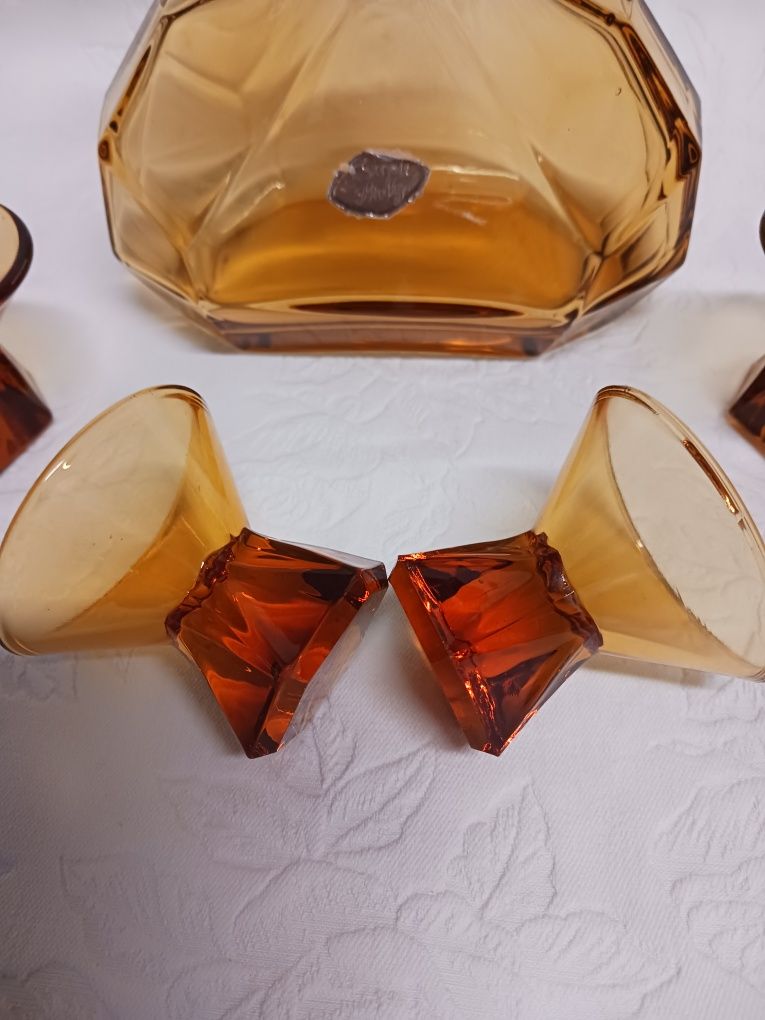 Art deco  Streit Stolz lata 30 te karafka kieliszki