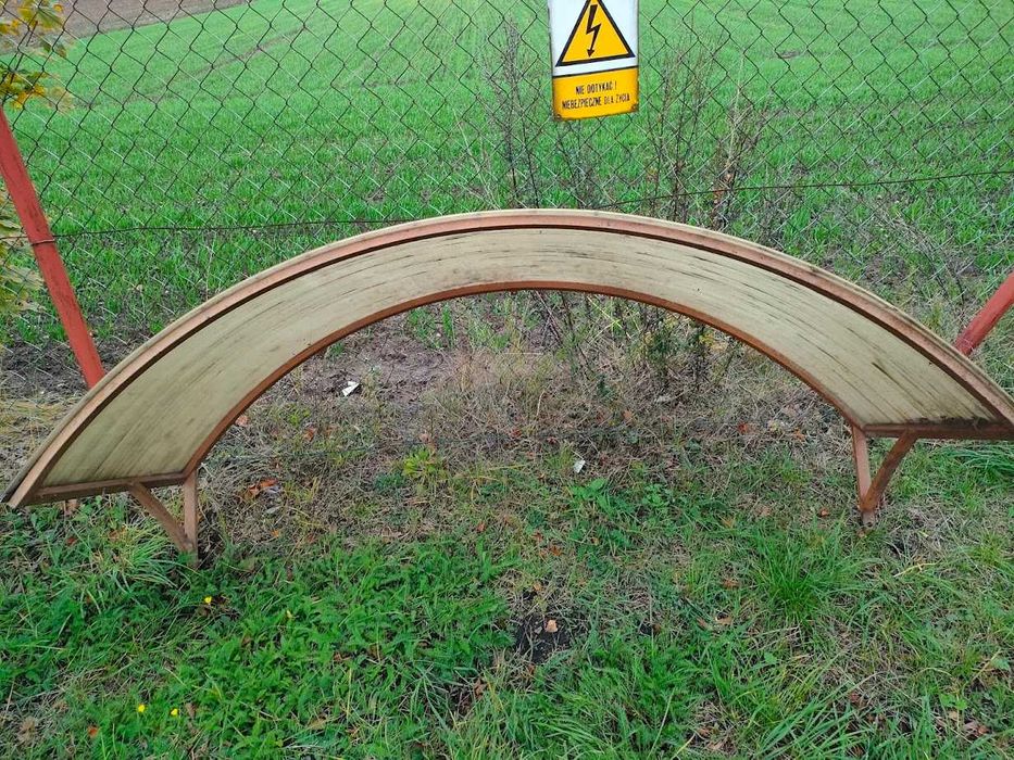 Daszek nad drzwi półokrągły brązowy 194 na 78 cm