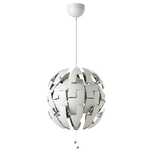 Lampa IKEA PS 2014 biała-srebrna 35cm E27 kula sufitowa wisząca