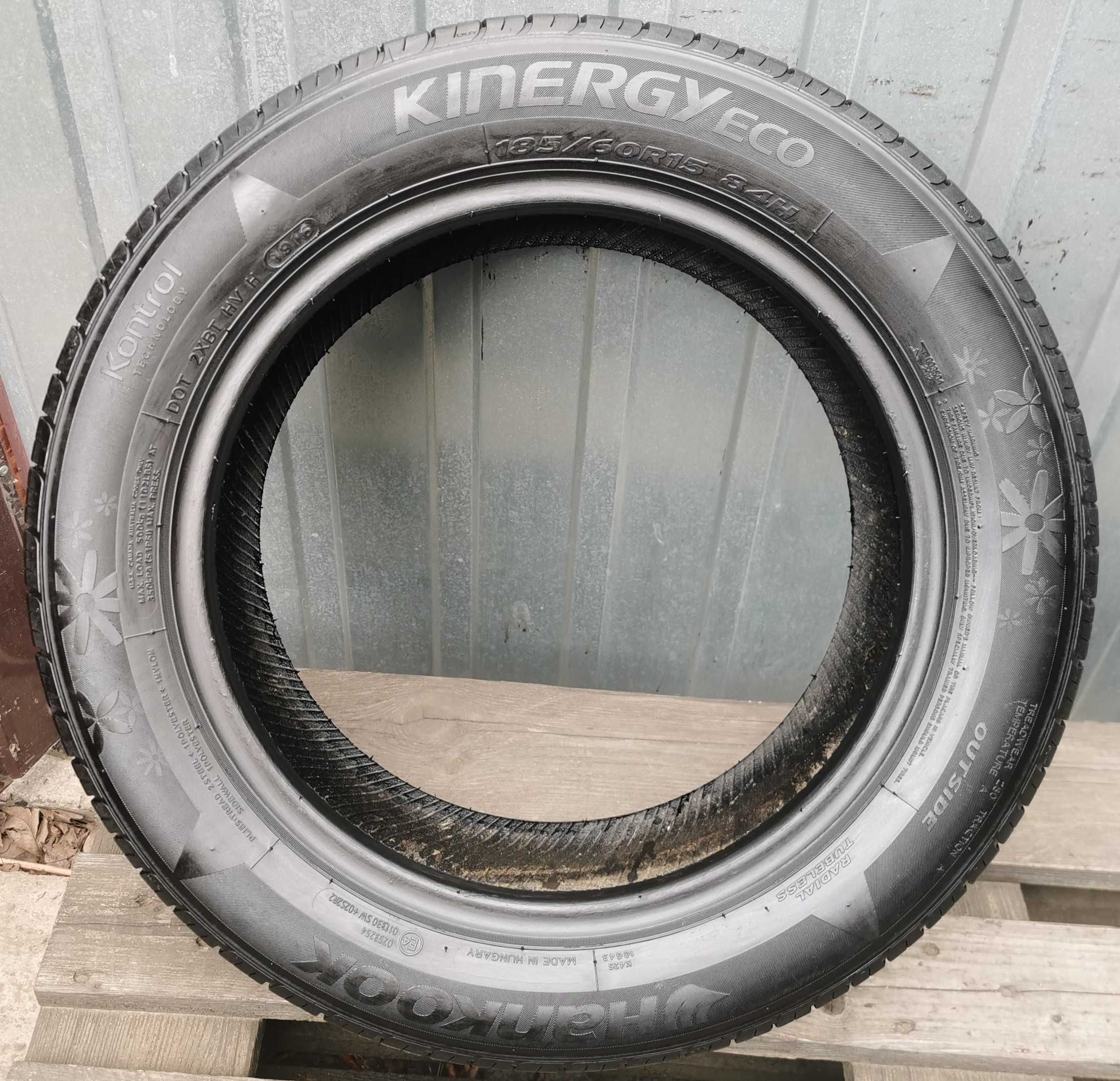 018) Opona - 185/60/15 - Hankook - 6mm - 1szt - Letnia