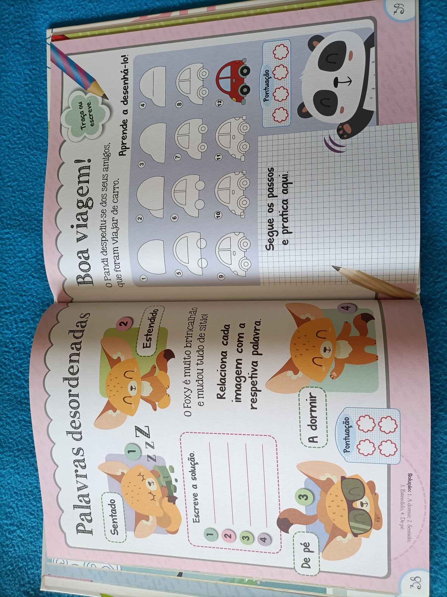 Livro infantil de actividades animais