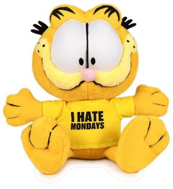 Peluche Garfield I Hate Mondays 30cm