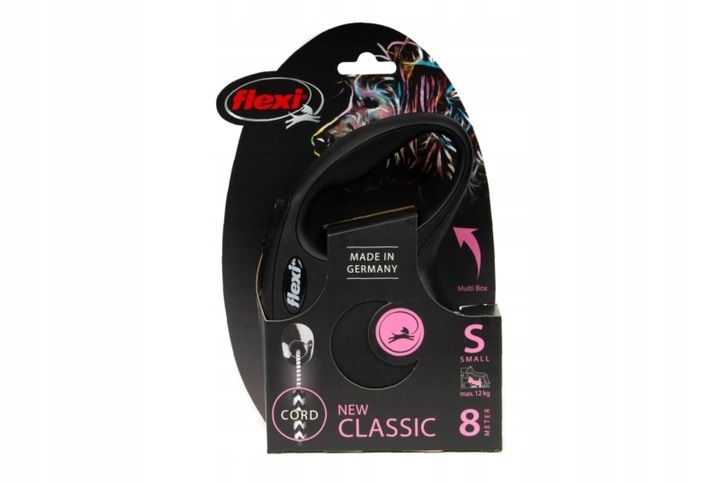 Flexi New Classic S Linka 8m Czarna Do 12kg