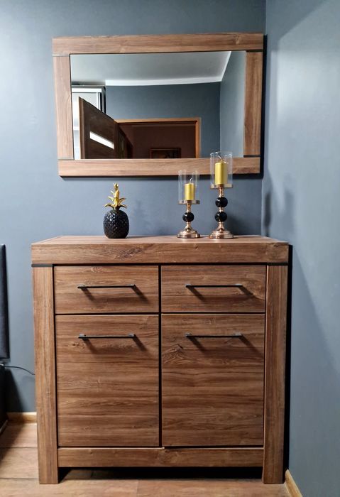 Komoda z lustrem Black Red White GENT