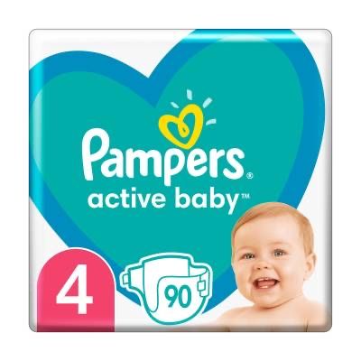 Підгузки Pampers Active Baby Розмір 4 90 штук Maxi 9-14 кг