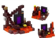 Конструктор дитячий магнітний Minecraft "Подорож у Незер" з 132 блоків