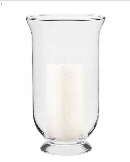 WAZON / ŚWIECZNIK szklany w.36 cm , średnica 19cm