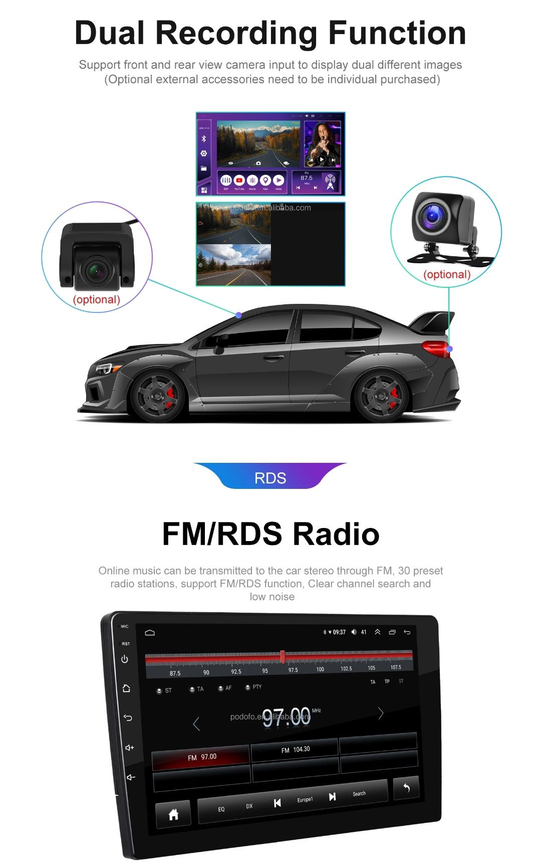 Rádio android 12 de 9 polegadas 4/64gb 8-CORE BT wifi GPS rds SELADO
