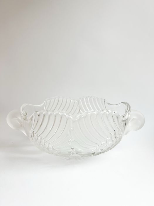 Велика кришталева фруктовниця з лебедями