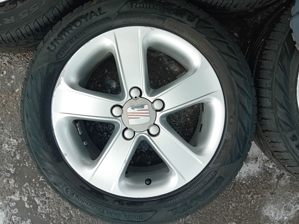 Alu 16" 5x112 oryg Seat Vw Audi nowe opony lato