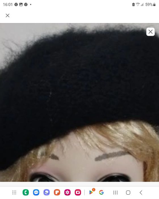 Beret damski ocieplany