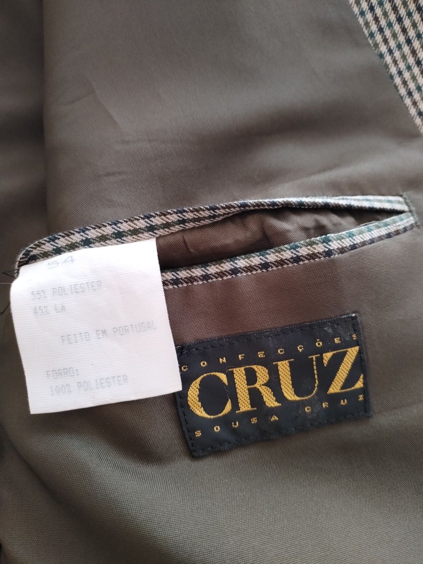 Blazer ou casaco de homem número 54 "Confecções Cruz" feito em Portuga