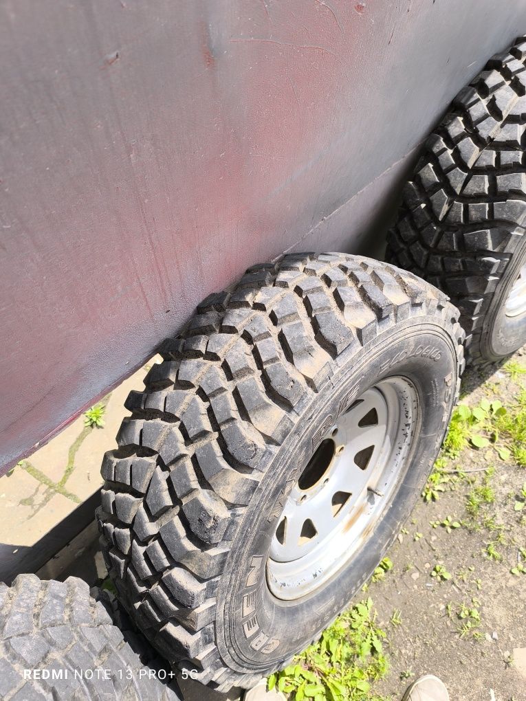 Koła 6x139,7 z oponami MT 265/70/16 na gwarancji.
