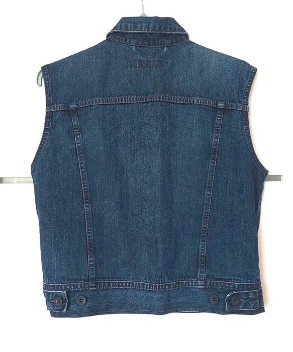 Kamizelka M 38 jeansowa granatowa katana bezrękawnik