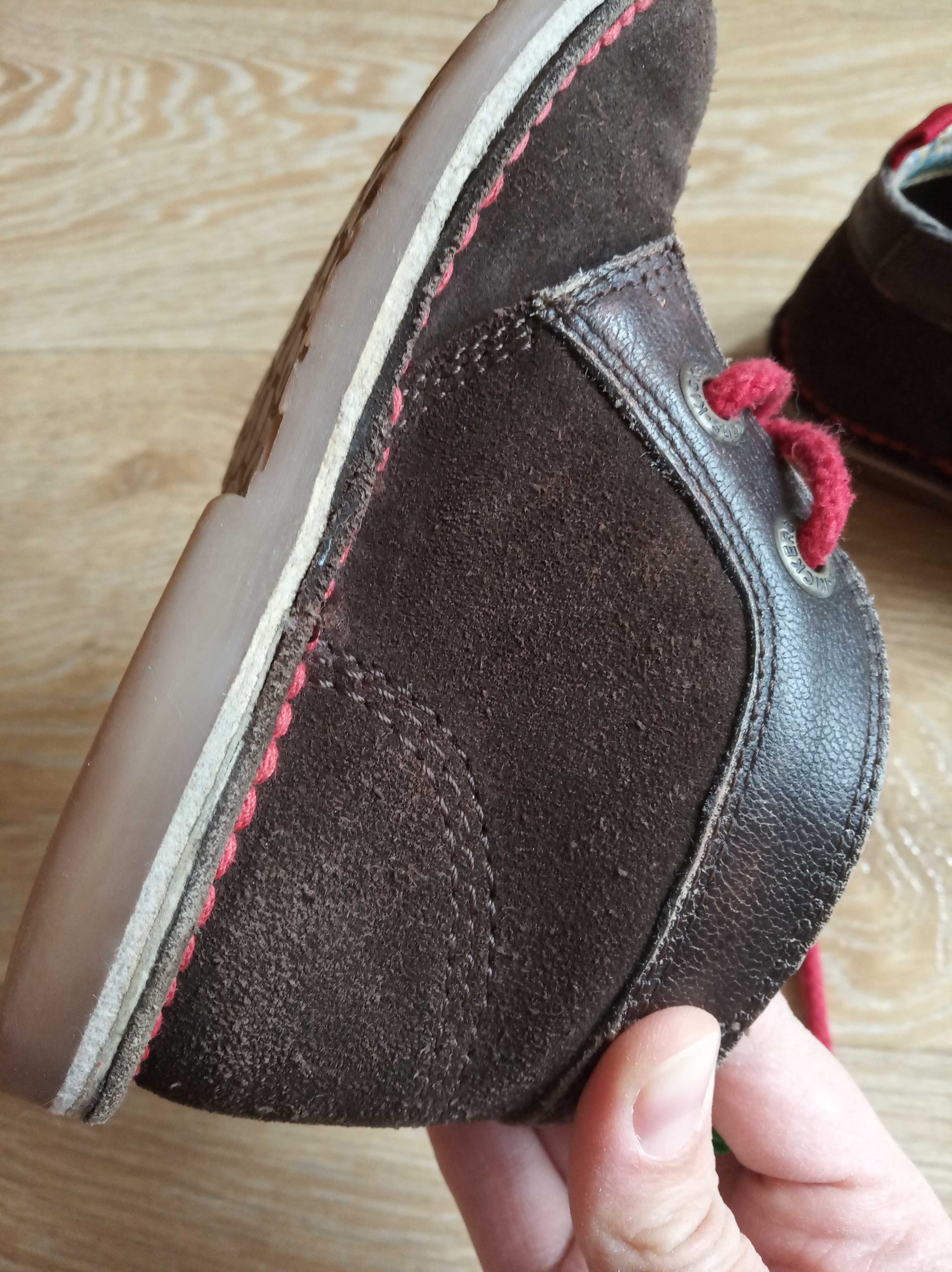 Стильные коричневые ботинки черевички KicKers р 28 Замша,кожа. Унисекс