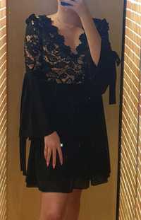 Latika sukienka elegancka czarna mini koktajlowa wesele impreza S-M