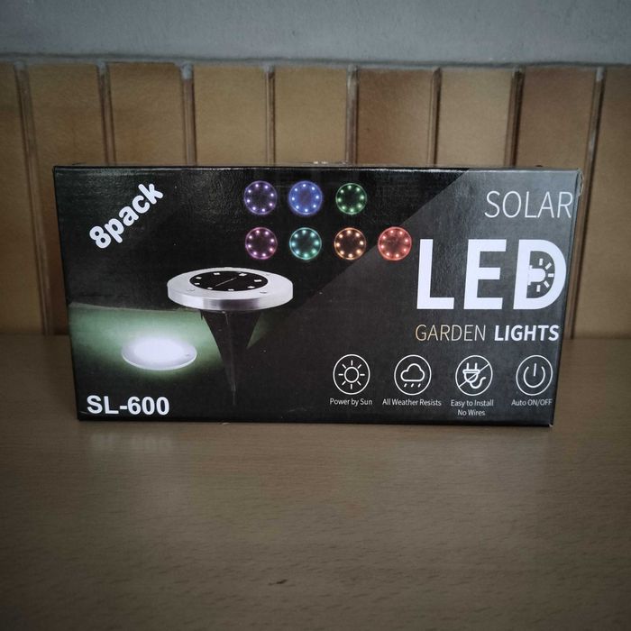 8 Luzes Solares LED para Exteriores Jardim