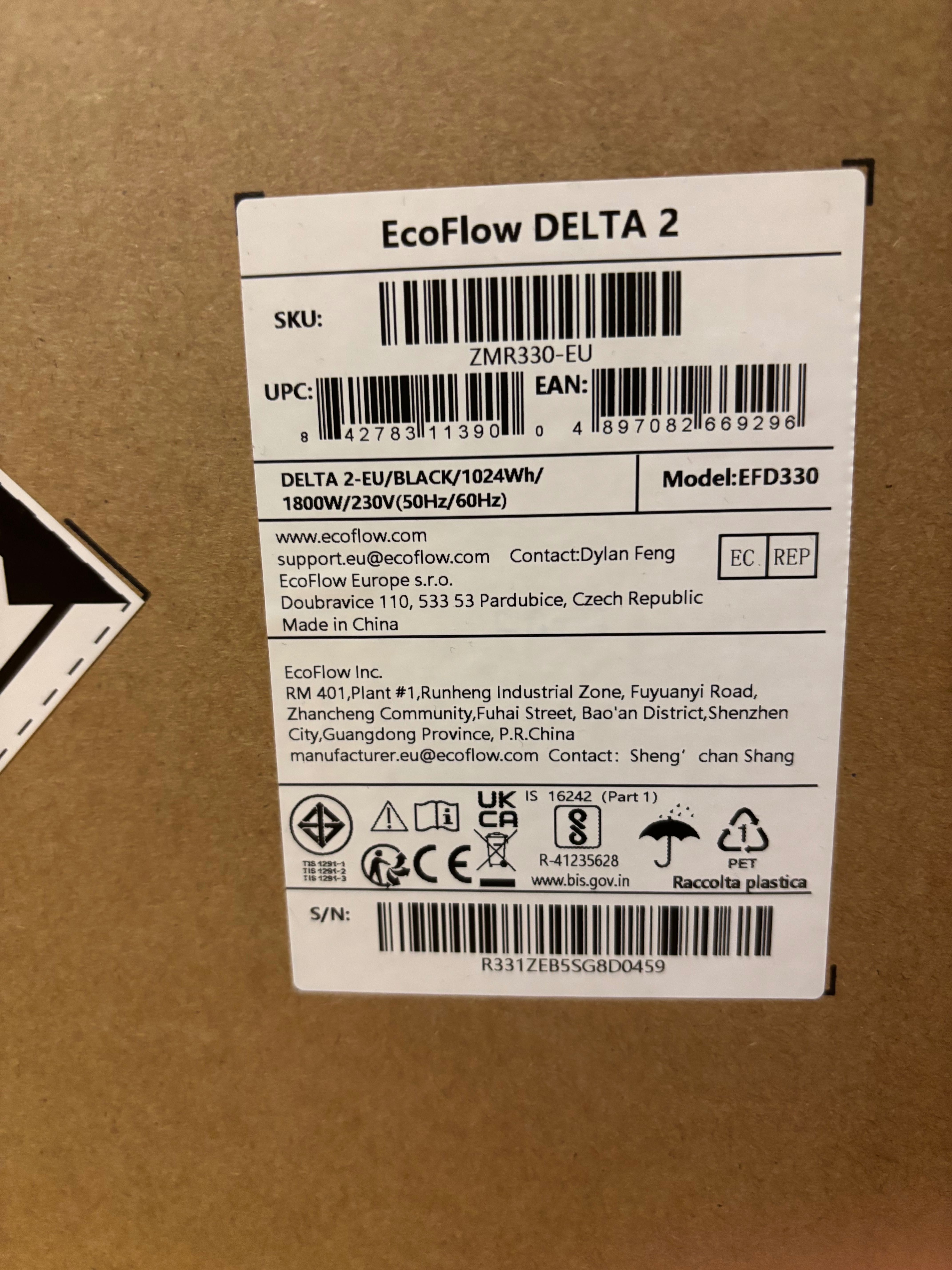 EcoFlow DELTA 2 (model: EFD330)