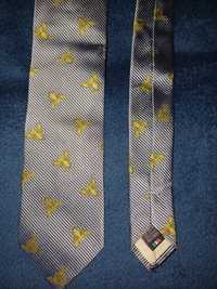 Шелковый галстук Powder Blue Gold Bees