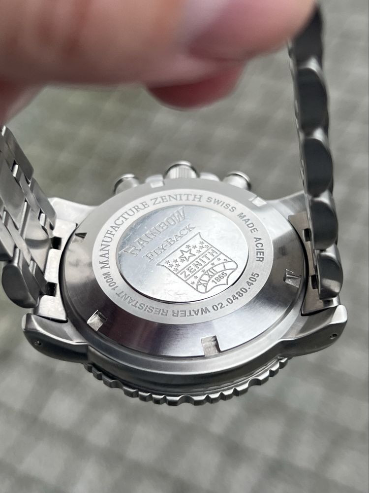 Zenith El Primero Rainbow Flyback zegarek wymiana na omega rolex iwc