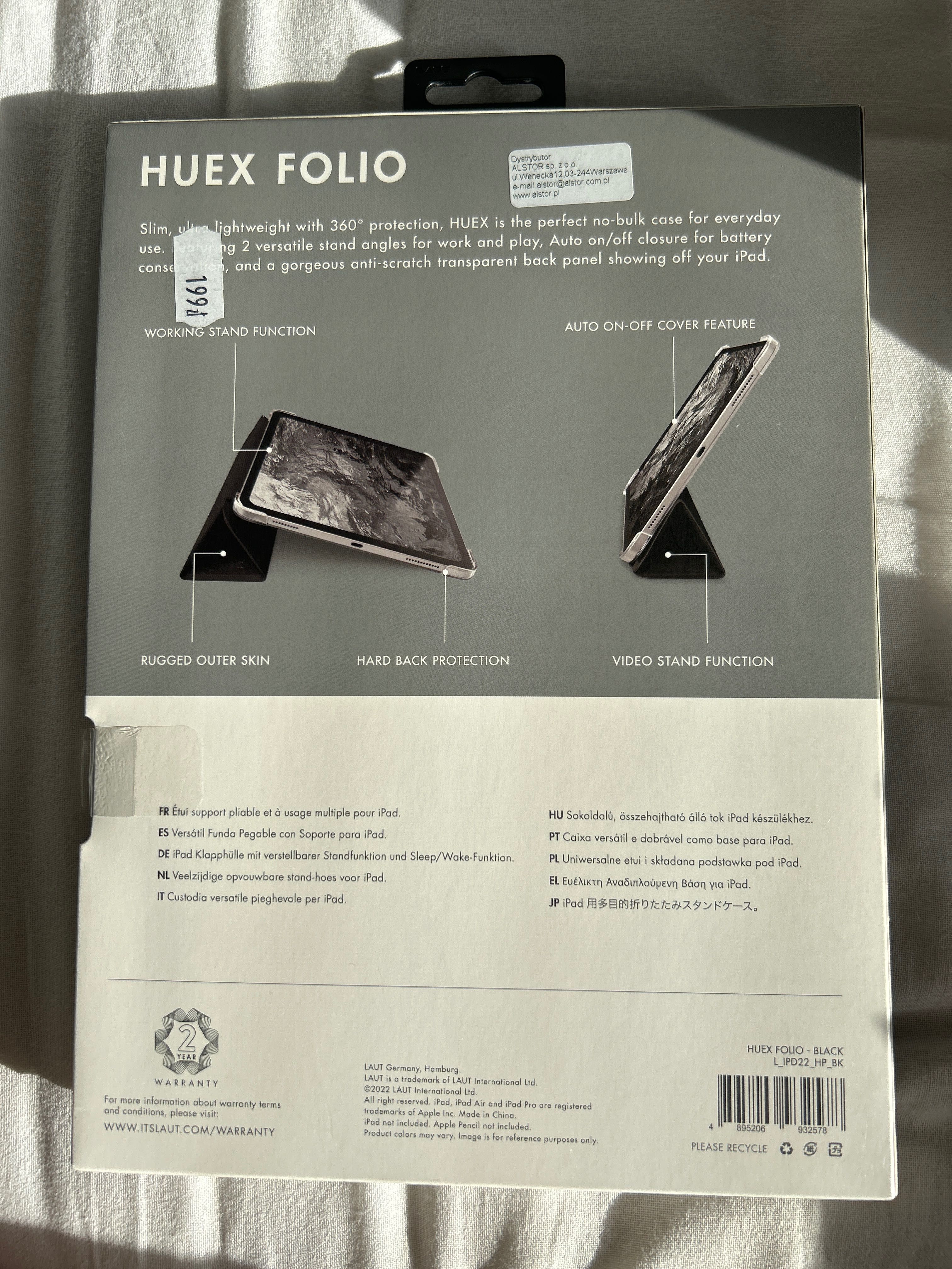 Etui nowe czarne IPad 10 (2022) HUEX FOLIO