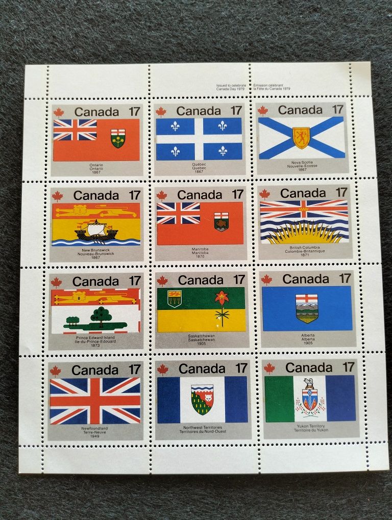 Selos do Canadá, ano completo.