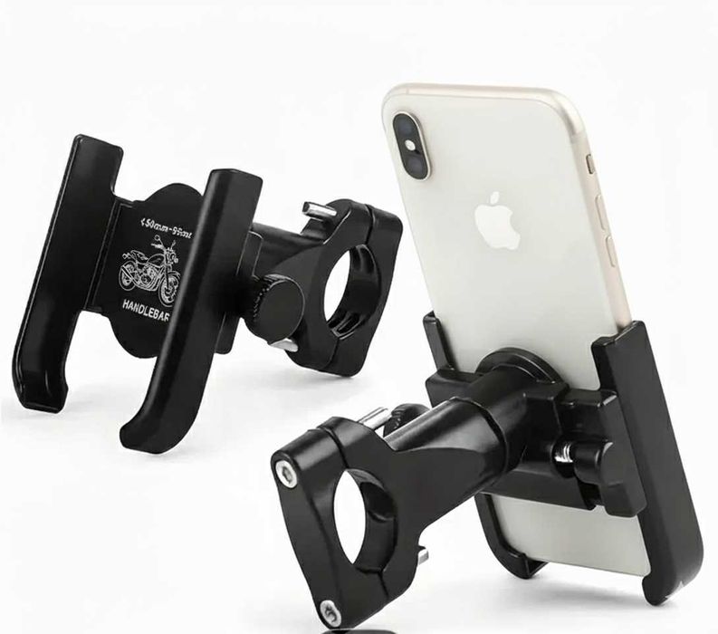 Suporte de metal para telemóvel p/motocicleta, scooter ou trotinete