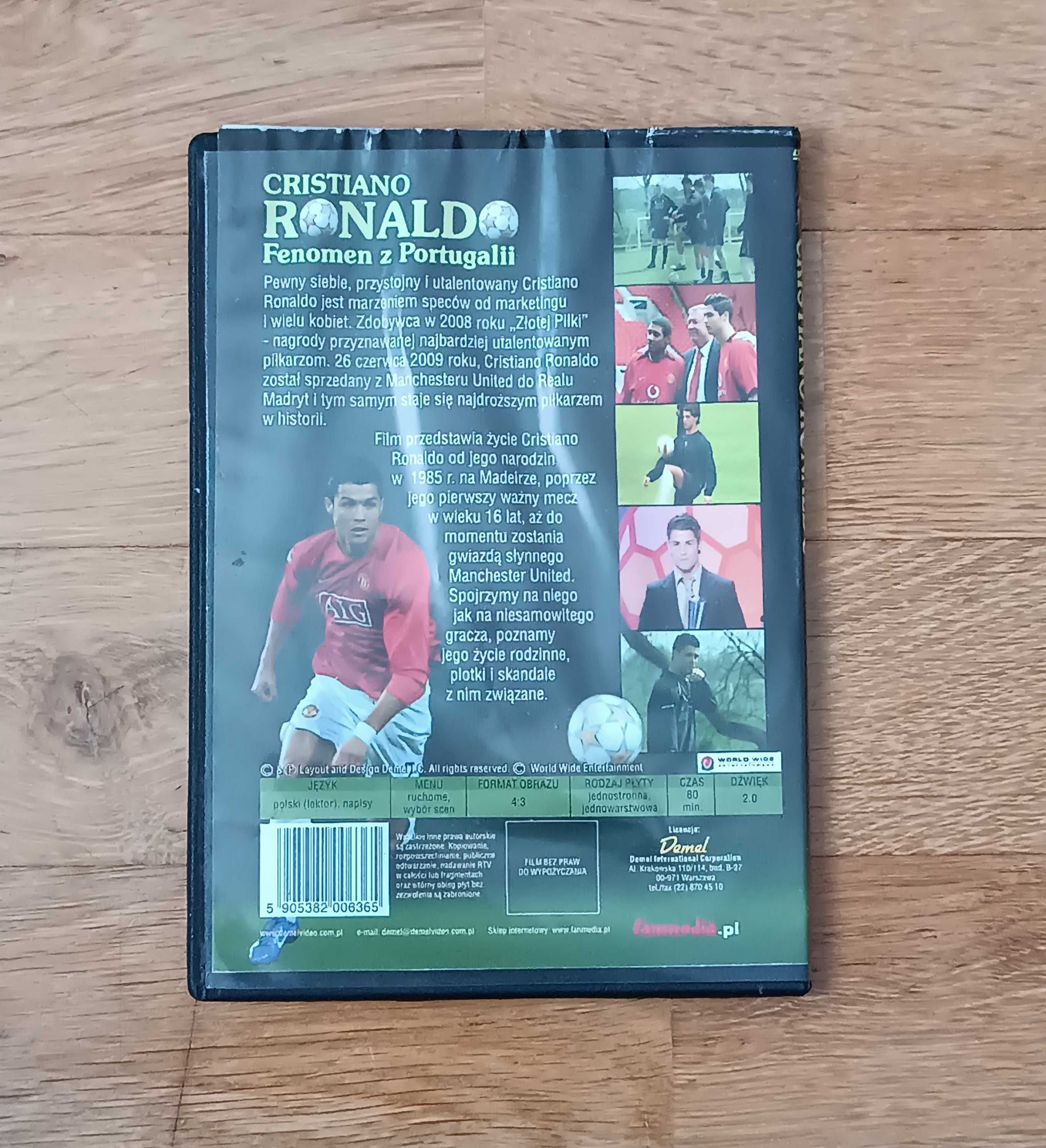 Cristiano Ronaldo Fenomen z Portugalii Film DVD Płyta CD piłkarz nożna